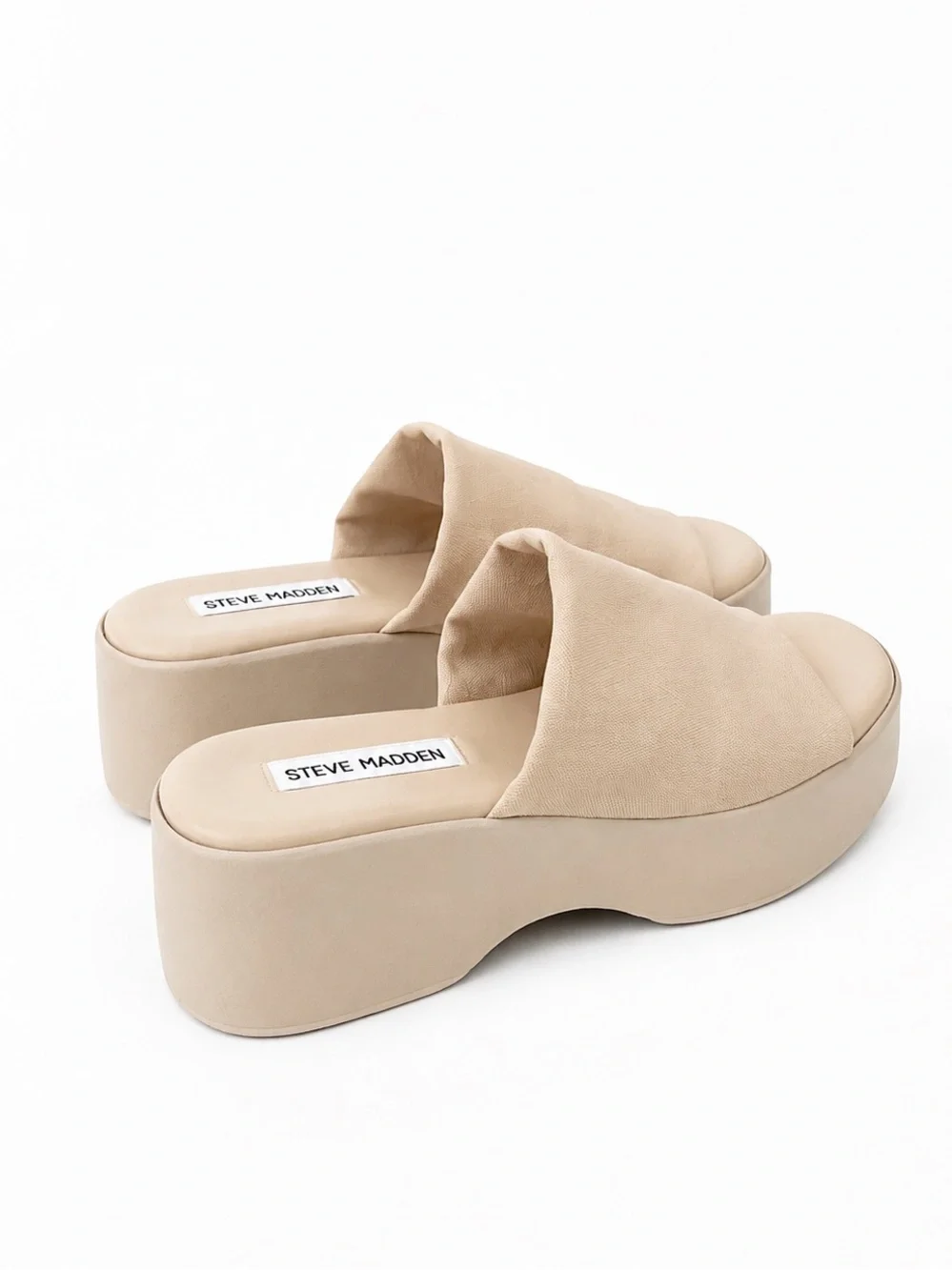 Steve Madden Slinky Platform Sandals 90s Cream Size 8